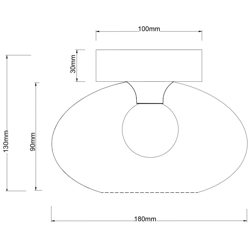Globo - Stropní svítidlo 1xE27ILLU/40W/230V černá