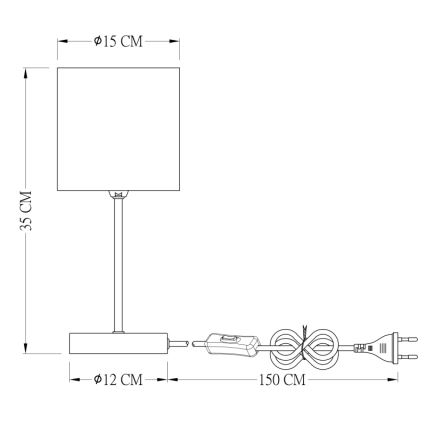 Globo - Stolní lampa 1xE14/25W/230V