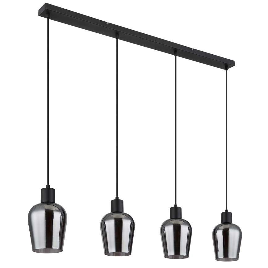 Globo - Lustr na lanku 4xE27/40W/230V černá