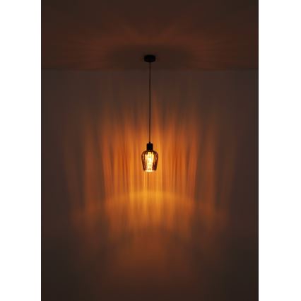 Globo - Lustr na lanku 1xE27/40W/230V pr. 13,5 cm černá