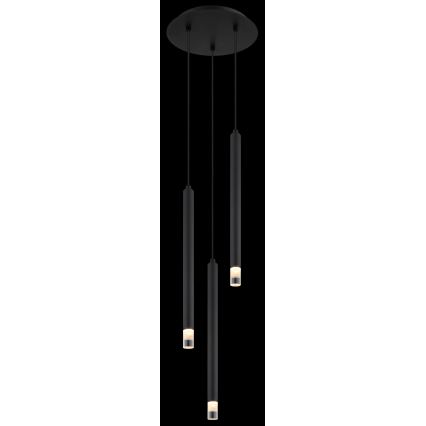 Globo - Lustr na lanku 3xG9/4W/230V pr. 24 cm černá
