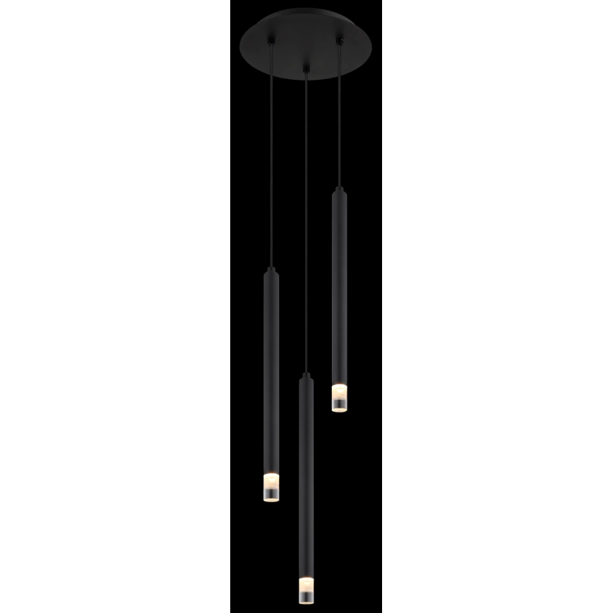 Globo - Lustr na lanku 3xG9/4W/230V pr. 24 cm černá
