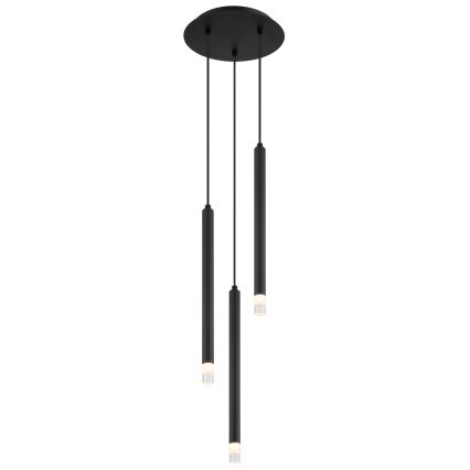 Globo - Lustr na lanku 3xG9/4W/230V pr. 24 cm černá