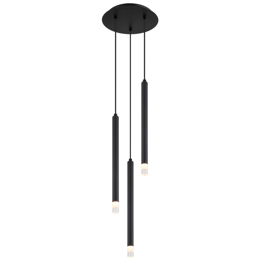 Globo - Lustr na lanku 3xG9/4W/230V pr. 24 cm černá