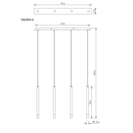 Globo - Lustr na lanku 4xG9/4W/230V