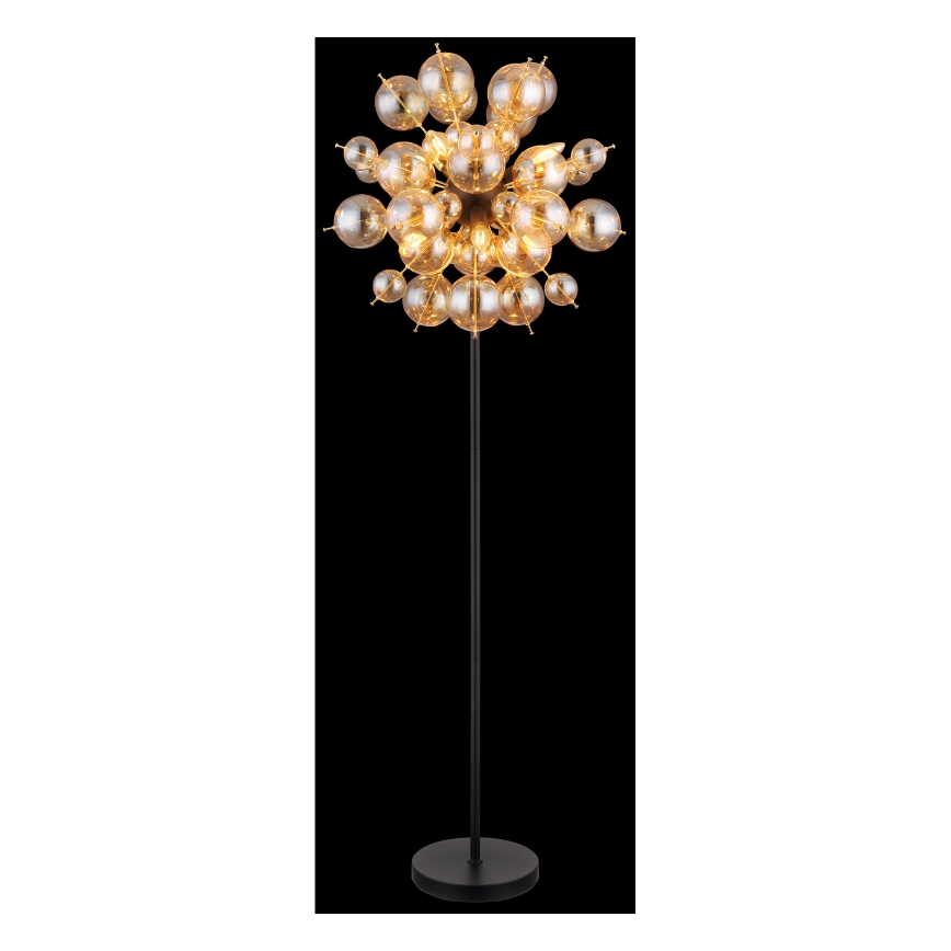 Globo - Stojací lampa 6xE14/25W/230V hnědá/kouřová