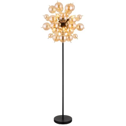 Globo - Stojací lampa 6xE14/25W/230V hnědá/kouřová