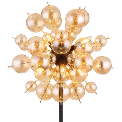 Globo - Stojací lampa 6xE14/25W/230V hnědá/kouřová