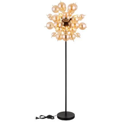 Globo - Stojací lampa 6xE14/25W/230V hnědá/kouřová