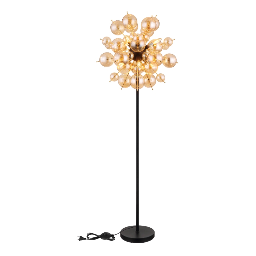 Globo - Stojací lampa 6xE14/25W/230V hnědá/kouřová