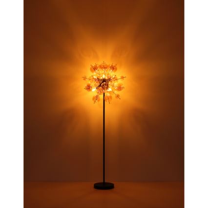 Globo - Stojací lampa 6xE14/25W/230V hnědá/kouřová