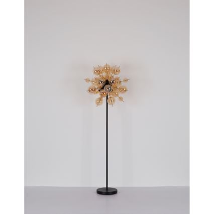Globo - Stojací lampa 6xE14/25W/230V hnědá/kouřová
