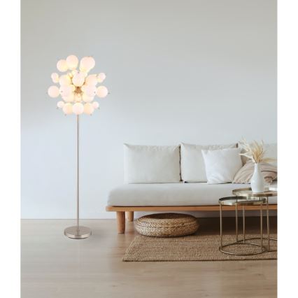 Globo - Stojací lampa 6xE14/25W/230V bílá