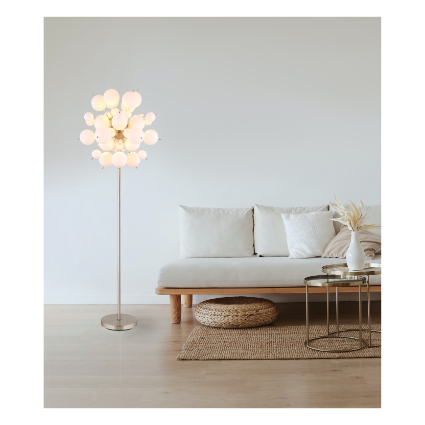Globo - Stojací lampa 6xE14/25W/230V bílá