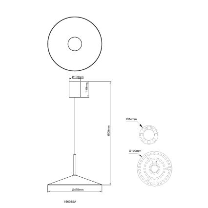 Globo - LED Lustr na lanku LED/18W/230V 4000K béžová