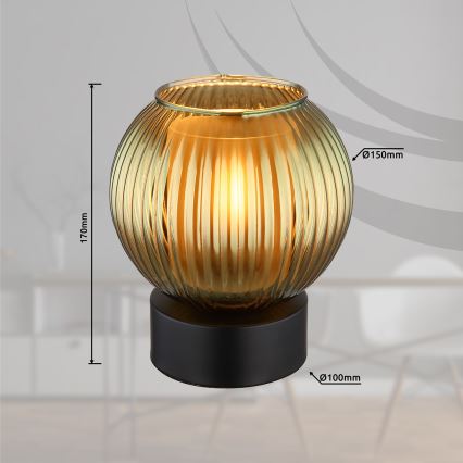 Globo - Stolní lampa 1xE27/25W/230V pr. 15 cm zelená