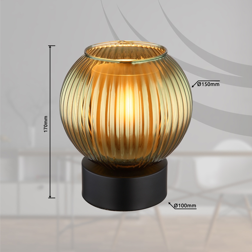 Globo - Stolní lampa 1xE27/25W/230V pr. 15 cm zelená