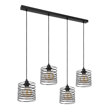 Globo 15640-4H - Lustr na lanku TILLY 4xE27/60W/230V černá