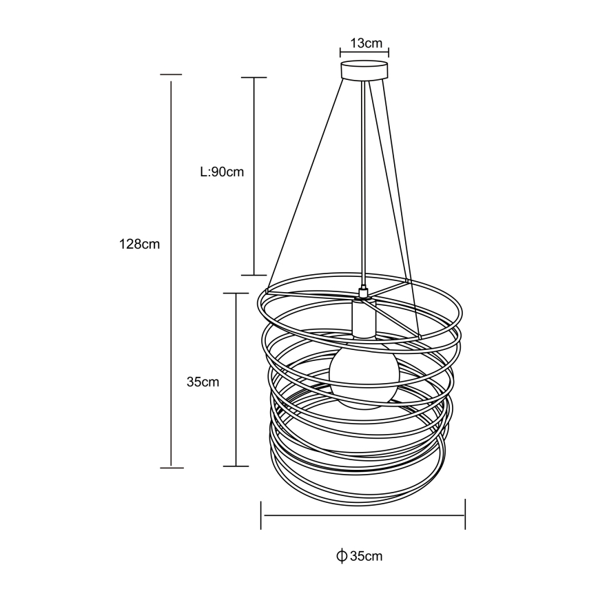 Globo 15640H - Lustr na lanku TILLY 1xE27/60W/230V černá