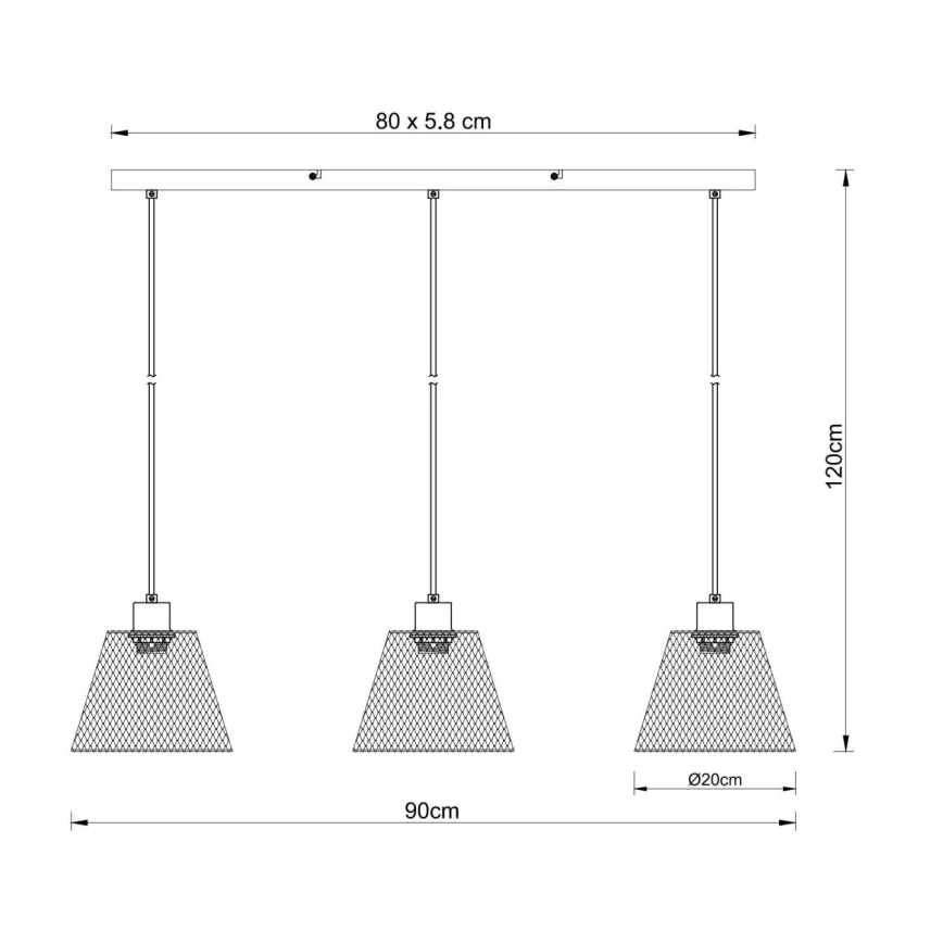 Globo - Lustr na lanku 3xE27/40W/230V