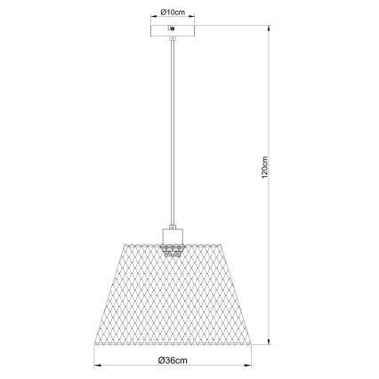 Globo - Lustr na lanku 1xE27/40W/230V pr. 36 cm