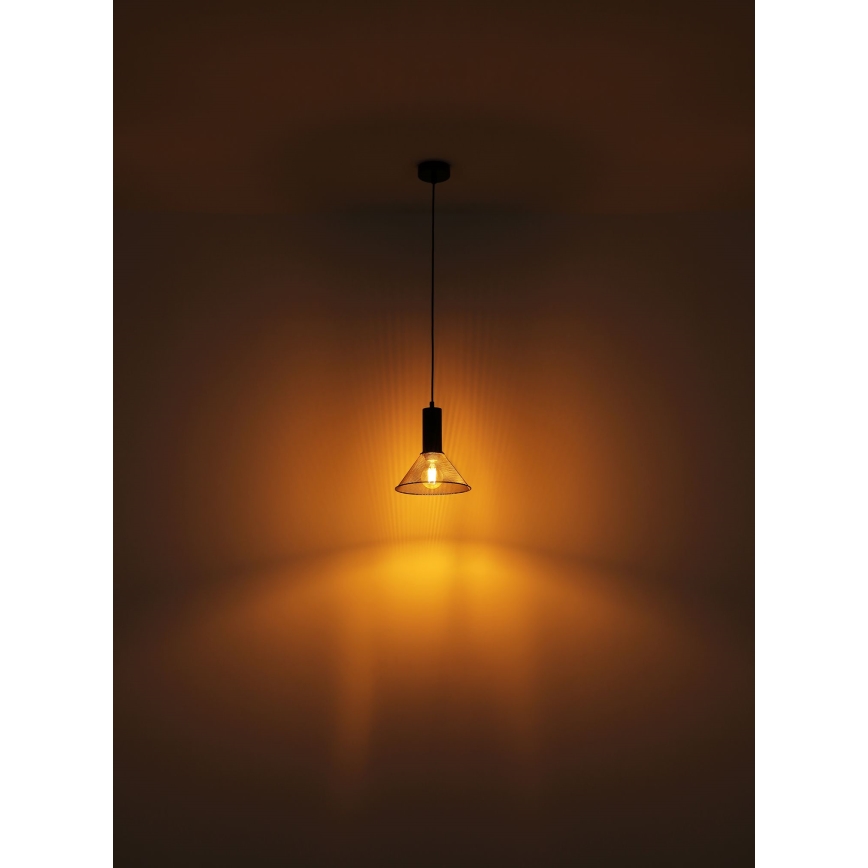 Globo - Lustr na lanku 1xE27/60W/230V černá