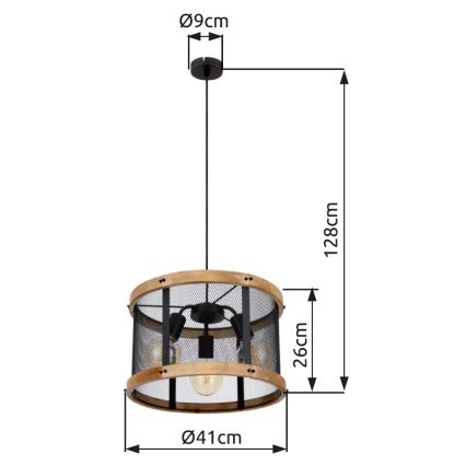 Globo - Lustr na lanku 3xE27/40W/230V pr. 40 cm