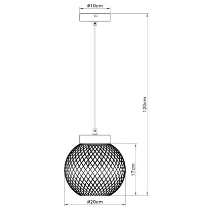 Globo - Lustr na lanku 1xE27/60W/230V