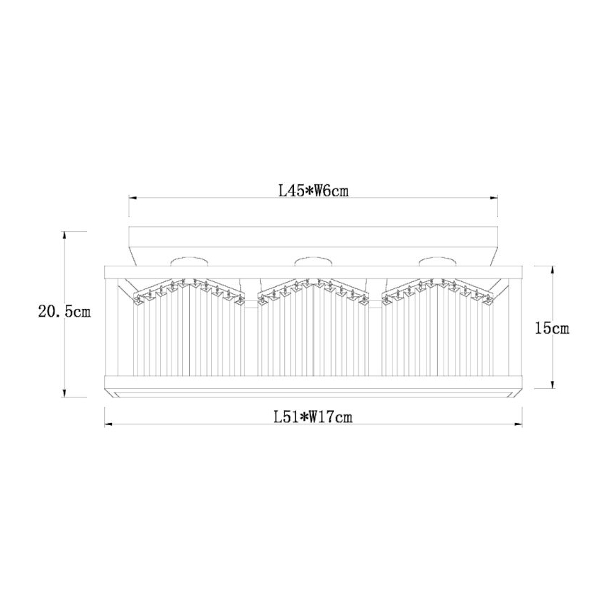 Globo - Lustr přisazený 3xE27/40W/230V
