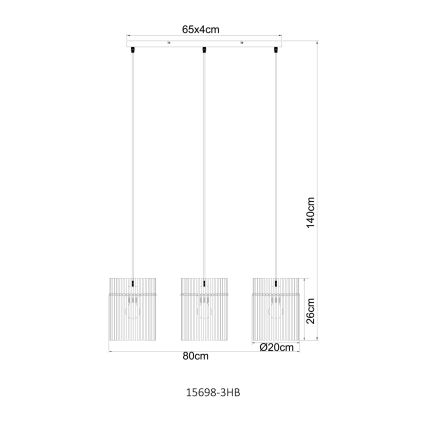 Globo - Lustr na lanku 3xE27/60W/230V