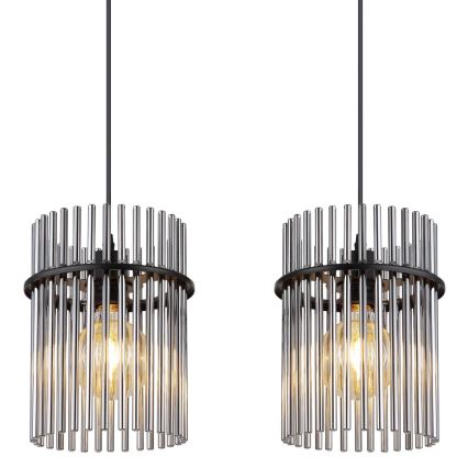 Globo - Lustr na lanku 4xE27/60W/230V černá