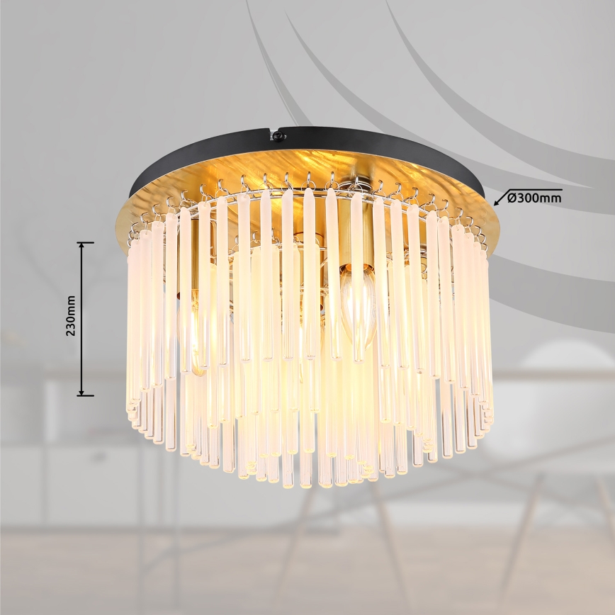 Globo - Stropní svítidlo 5xE14/40W/230V pr. 32 cm zlatá