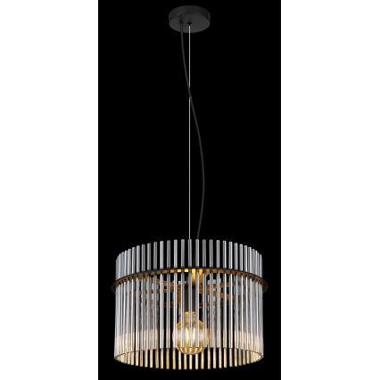 Globo - Lustr na lanku 1xE27/60W/230V pr. 40 cm černá