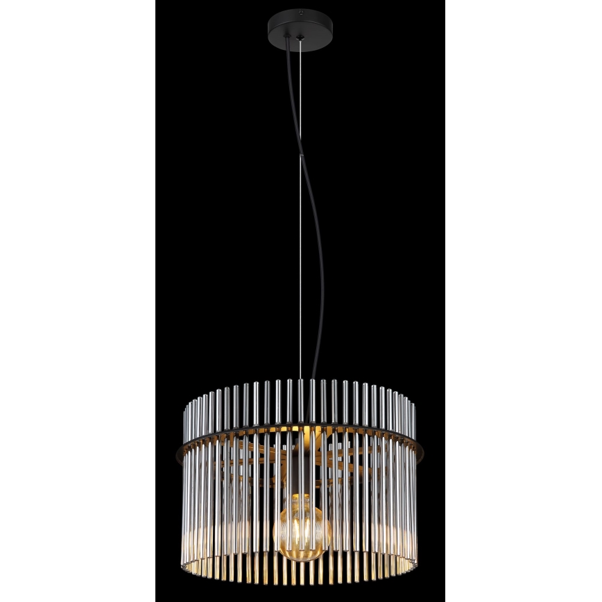 Globo - Lustr na lanku 1xE27/60W/230V pr. 40 cm černá