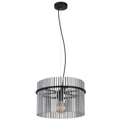 Globo - Lustr na lanku 1xE27/60W/230V pr. 40 cm černá
