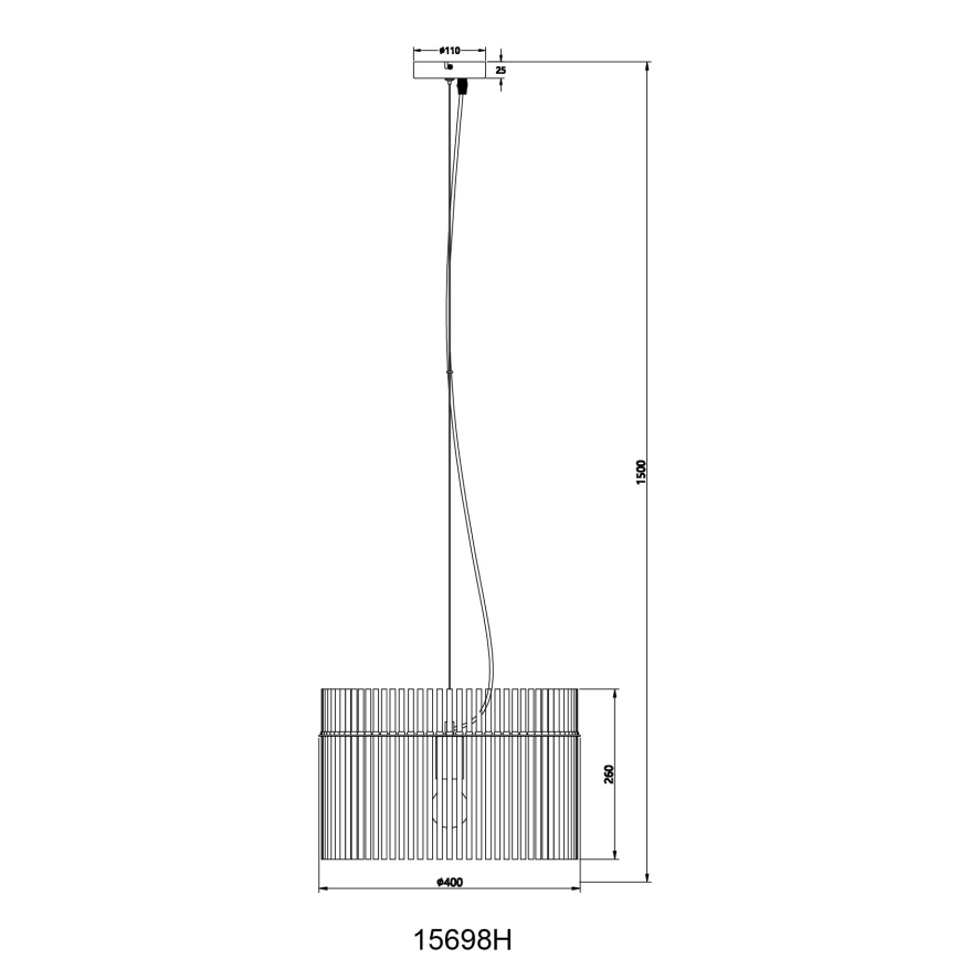 Globo - Lustr na lanku 1xE27/60W/230V pr. 40 cm černá
