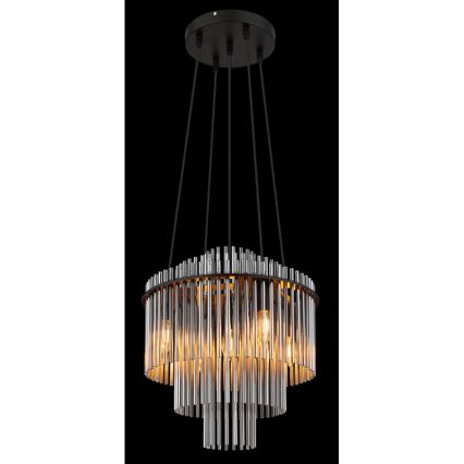 Globo - Lustr na lanku 5xE14/40W/230V černá
