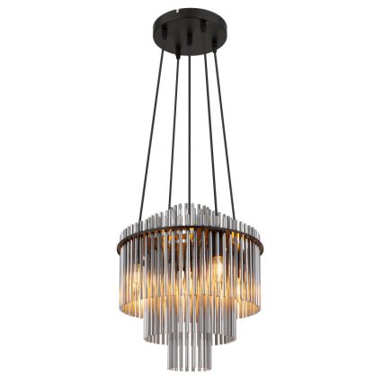 Globo - Lustr na lanku 5xE14/40W/230V černá
