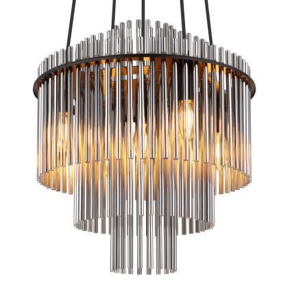 Globo - Lustr na lanku 5xE14/40W/230V černá