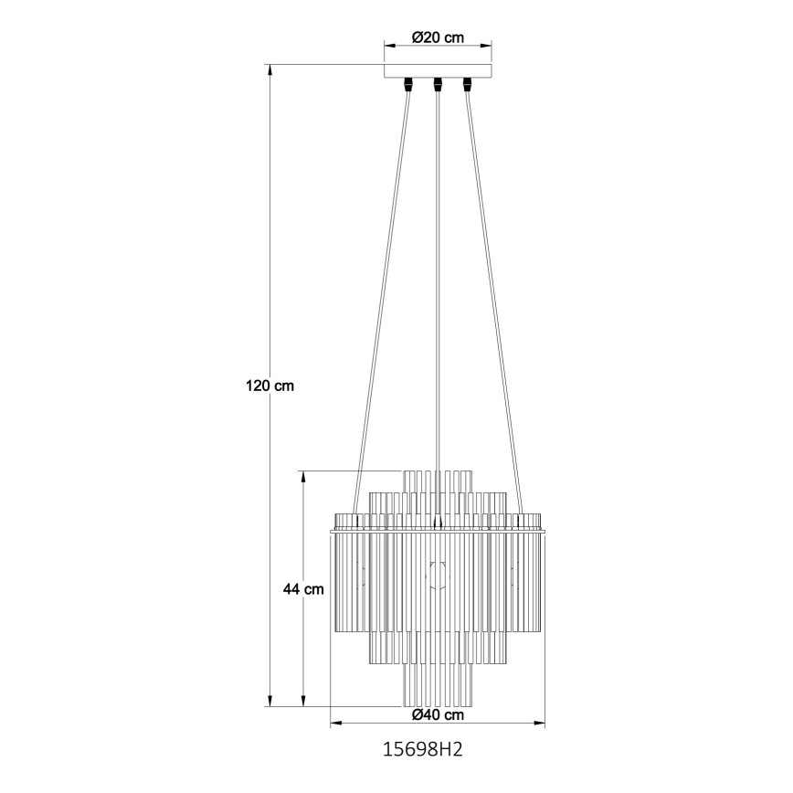 Globo - Lustr na lanku 5xE14/40W/230V černá
