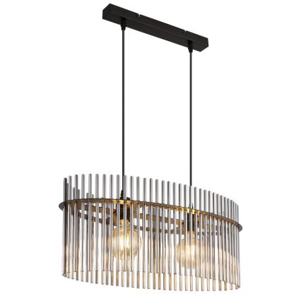 Globo - Lustr na lanku 2xE27/60W/230V černá