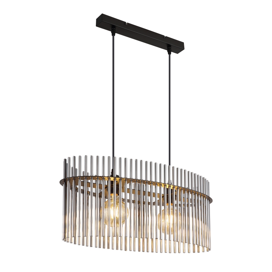 Globo - Lustr na lanku 2xE27/60W/230V černá