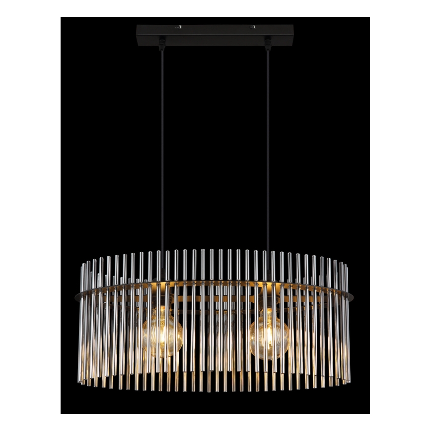 Globo - Lustr na lanku 2xE27/60W/230V černá
