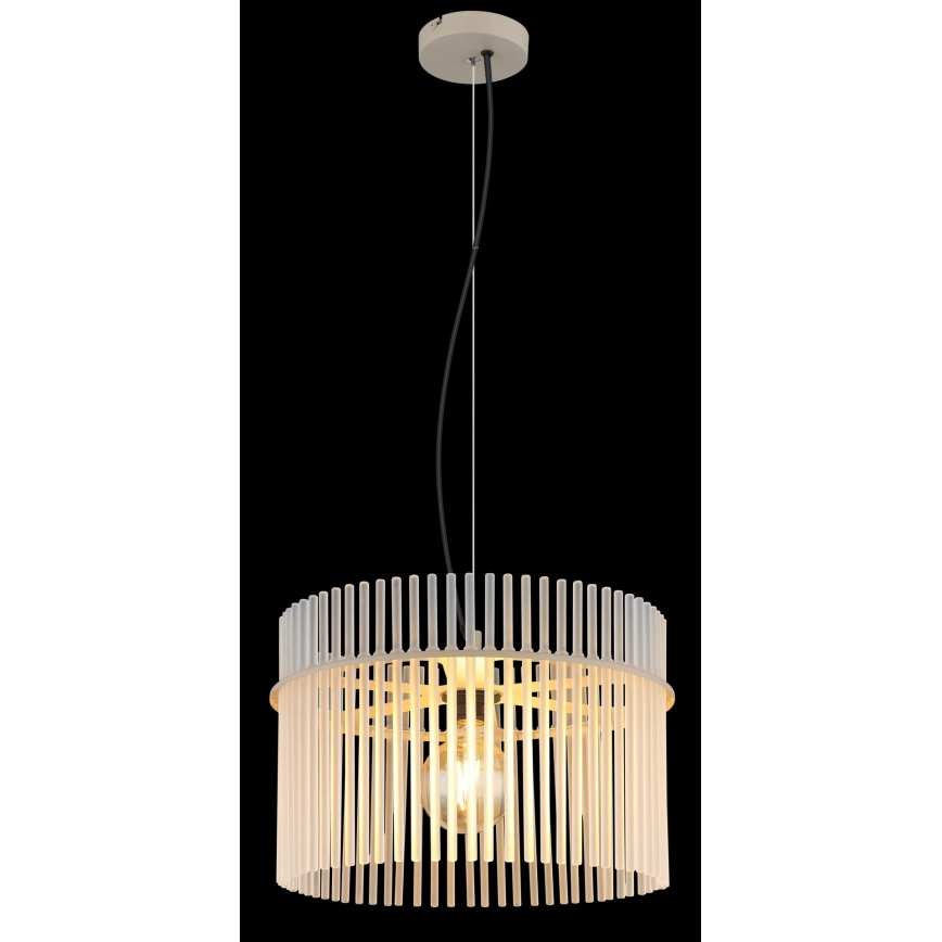 Globo - Lustr na lanku 1xE27/60W/230V pr. 40 cm krémová