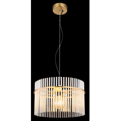 Globo - Lustr na lanku 1xE27/60W/230V pr. 40 cm zlatá