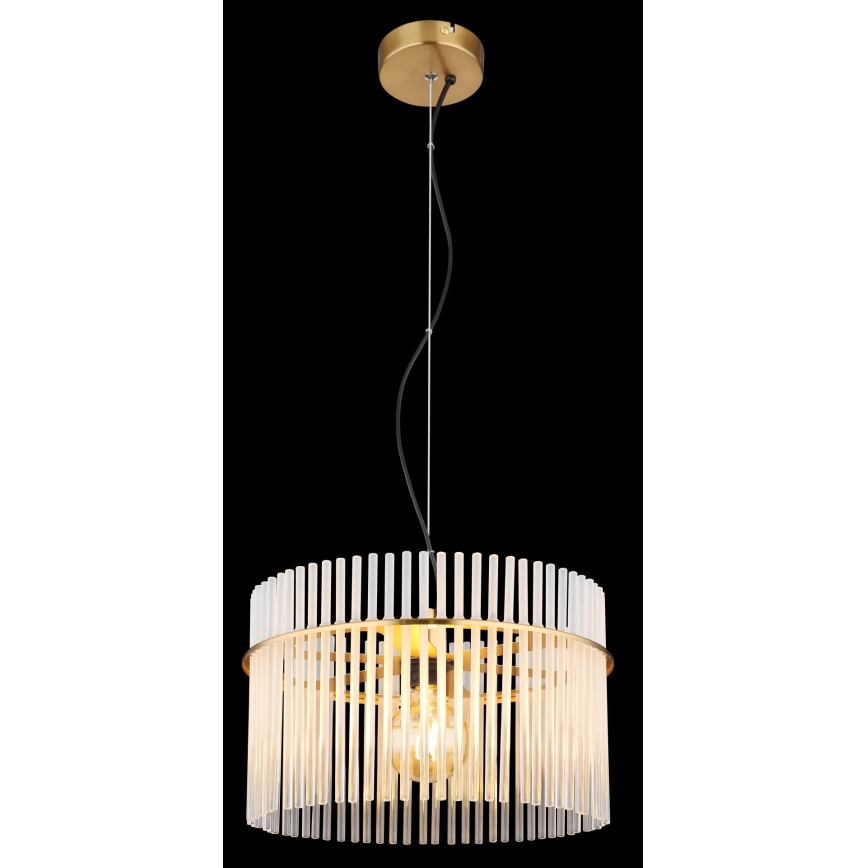 Globo - Lustr na lanku 1xE27/60W/230V pr. 40 cm zlatá
