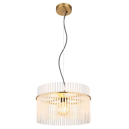 Globo - Lustr na lanku 1xE27/60W/230V pr. 40 cm zlatá