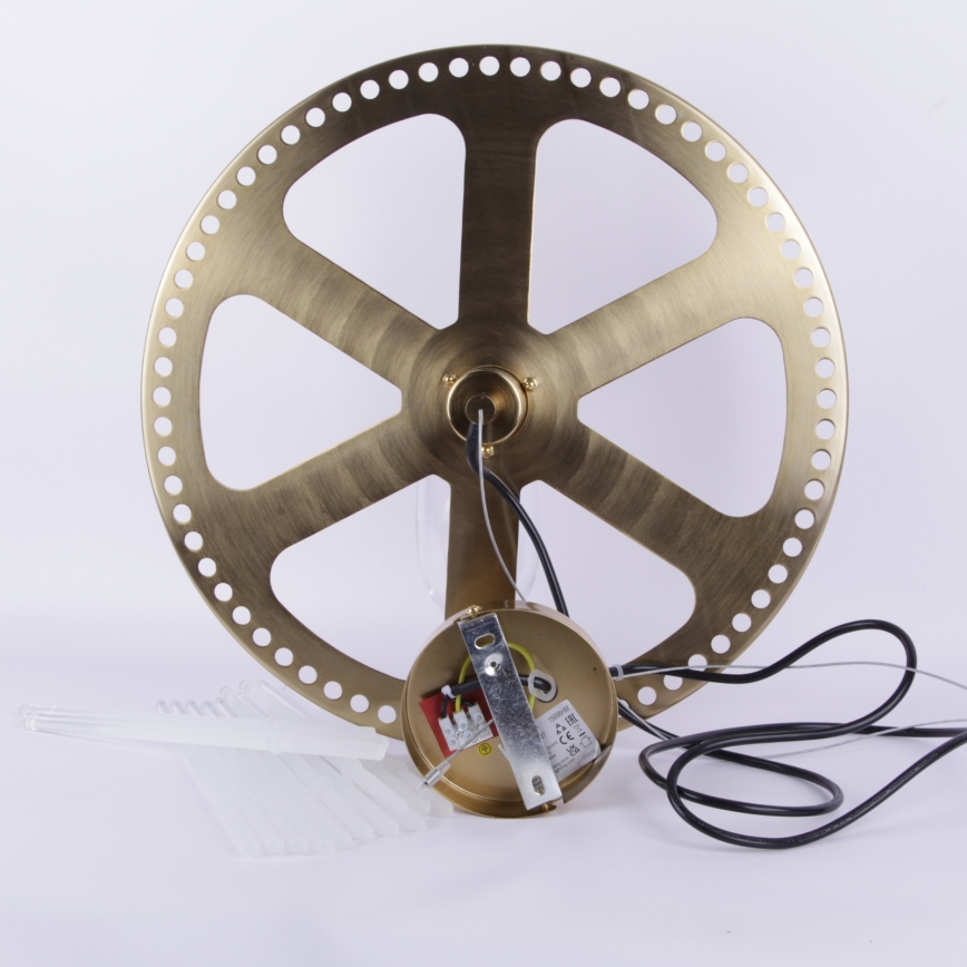 Globo - Lustr na lanku 1xE27/60W/230V pr. 40 cm zlatá