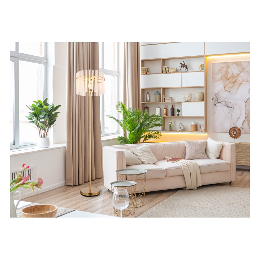 Globo - Stojací lampa 1xE27/60W/230V zlatá