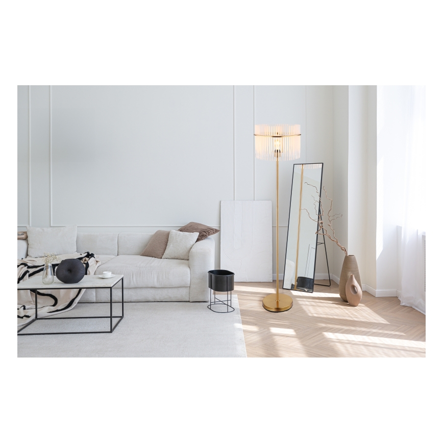 Globo - Stojací lampa 1xE27/60W/230V zlatá